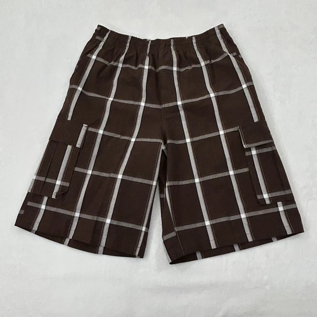 Mens Plaid Shorts Shaka Wear Men's Cargo Shorts, Relaxed Fit