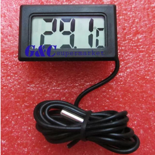 1/2/5 Black Aquarium Temperature Gauge Lcd Digital Thermometer For Fish Tank M10