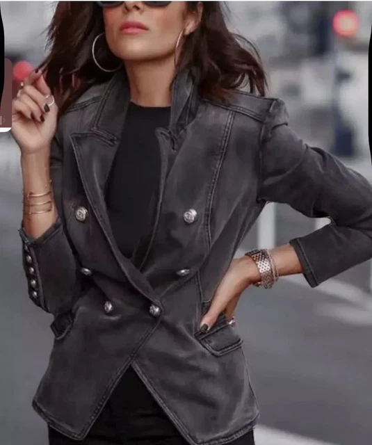 DECJUBA DENIM ELLEN jacket size 10 BNWT Grey Wash PicClick AU