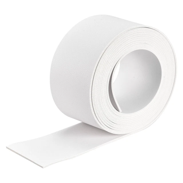 Imitación Cuero Tira Cuero Correa Doble Cara 300cm x 5cm Blanco para DIY Bolsos