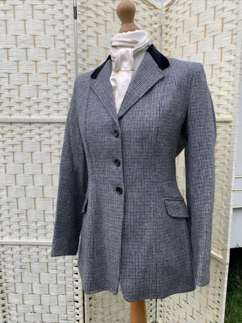 Ladies Size 38/UK 12-14 Saddle Master Grey/Blue Tweed/BlackVelvet Show/Hacking J