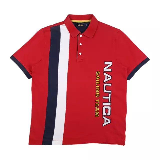 NAUTICA X LIL Yachty Polo Shirt Sailing Team Red Mens Size Small £32.09 -  PicClick UK