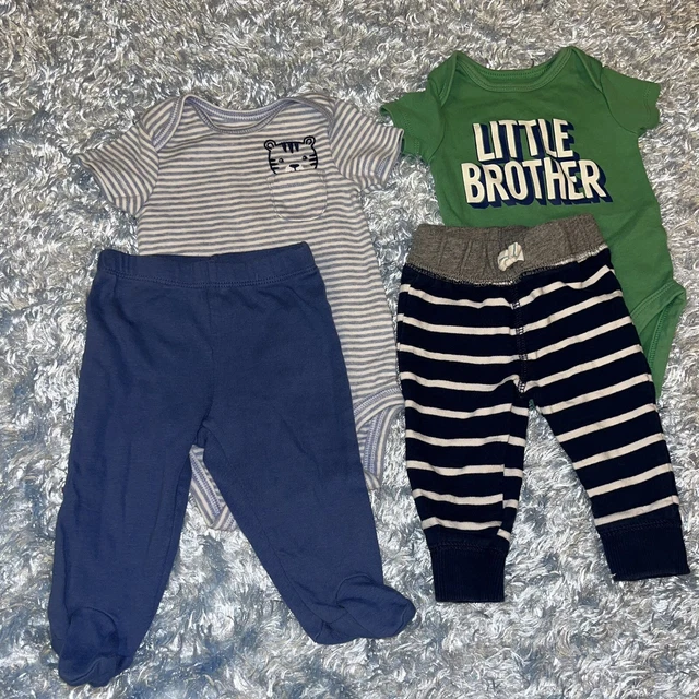 Carters lot Of 3M Baby boy Clothes, Little brother