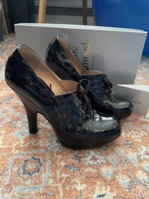 VIVIENNE WESTWOOD BLACK Shoe boots Size 4 £0.99 - PicClick UK