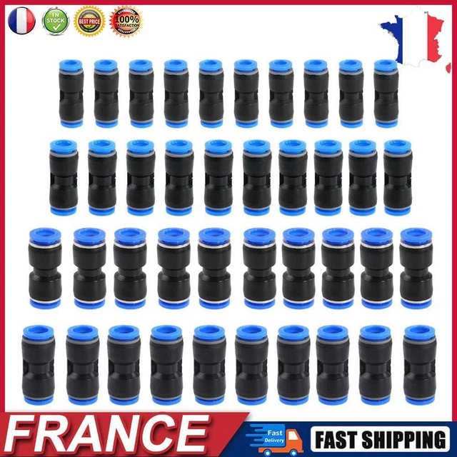 40x PU Pneumatic Fittings Plastic Connector Straight Gas Air Water Hose Pipe fr
