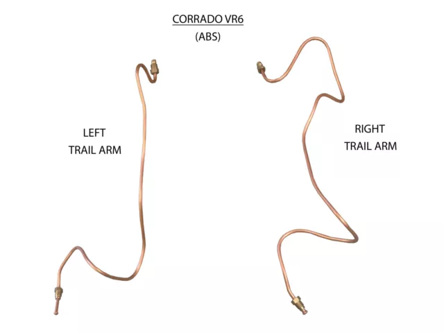Vw Corrado 2.9 Vr6 Pre-Bent Copper Brake Pipe Line Set Rear Trail Arm Axle Beam