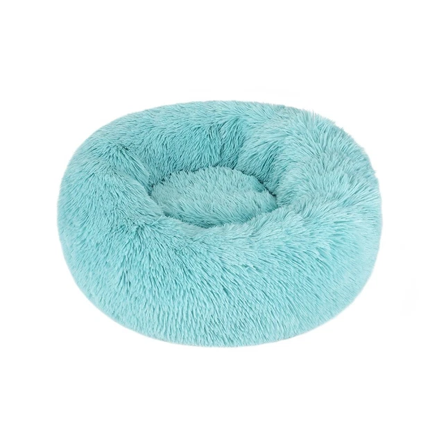 Ultra Fluffy Donut Shaped Pet Dog Cat Bed Plush Soft Warm Calming Sleeping Bed