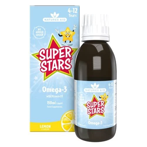 SUPER STARS OMEGA 3 Fish Oil for Children Natural Lemon Flavour £16.92
