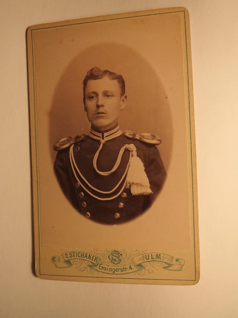 Ulm - Soldat in Uniform mit Epauletten - Offizier / CDV