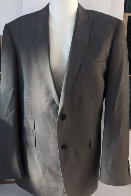 Mens Suit Jacket Size 44 Grey Moss Bros Woolen