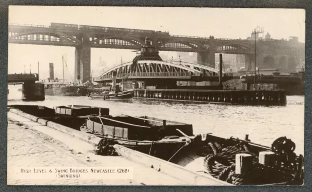 Newcastle North Eastern Railway HL  & Swing Bridges River Tyne Monarch RP c1922