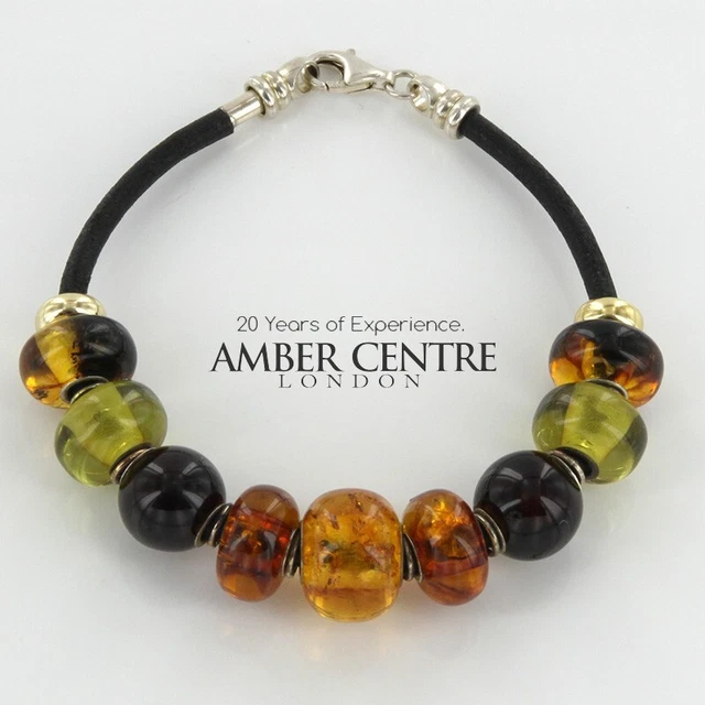 German Baltic Amber Handmade Unique Italian Genuine Bracelet BR251 - RRP£225!!!