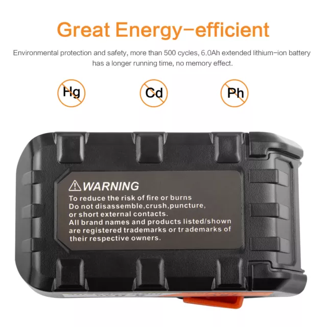 6.0AH 18V Li-ion Battery For AEG L1830R L1815R B1820R For Ridgid R840087 R840085 3