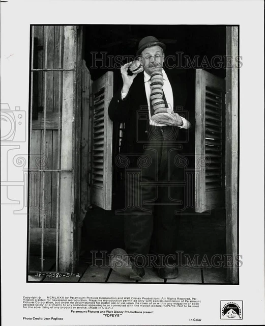 1980 Press Photo Actor Paul Dooley as Wimpy in "Popeye" Movie - lrp70212