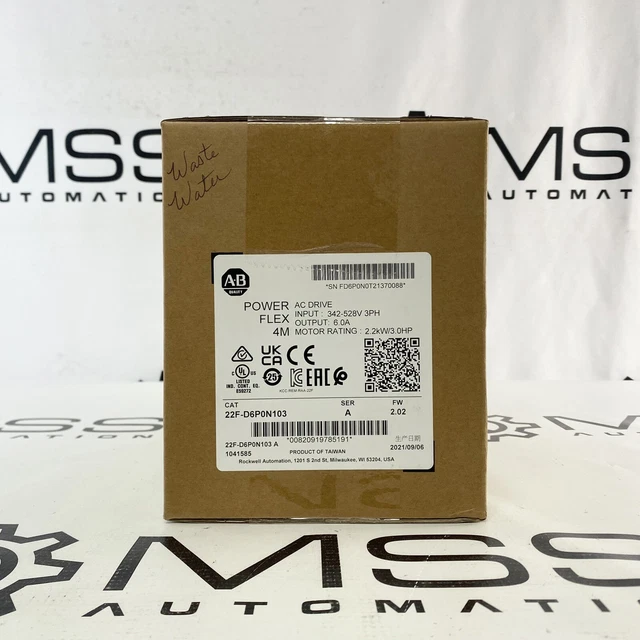 Allen Bradley 22F-D6P0N103 PowerFlex 4M 2.2kW 3HP Vfd Imbarazzo Da USA
