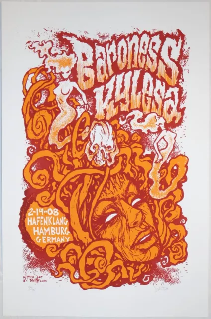 2008 Baroness & Kylesa - Hamburg Silkscreen Concert Poster S/N by DWITT