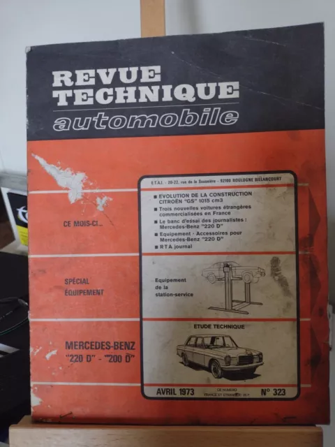 Rta Revue Technique Automobile Pratique Mercedes-Benz 220d 200d 1973 N323