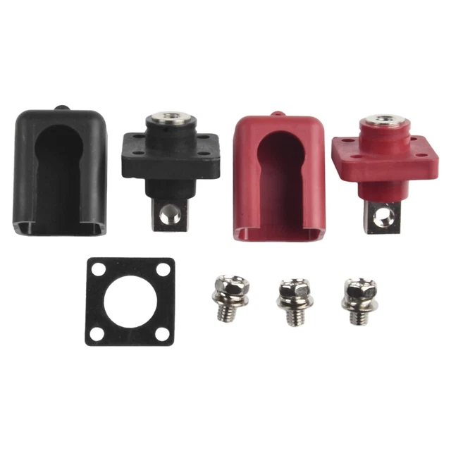 Coppia connettori batteria al litio rosso + nero 120 A ad alta corrente (2 pz)
