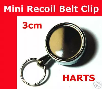 1x Mini Retractable Recoil Belt Clip Key ID Holder 3cm 3