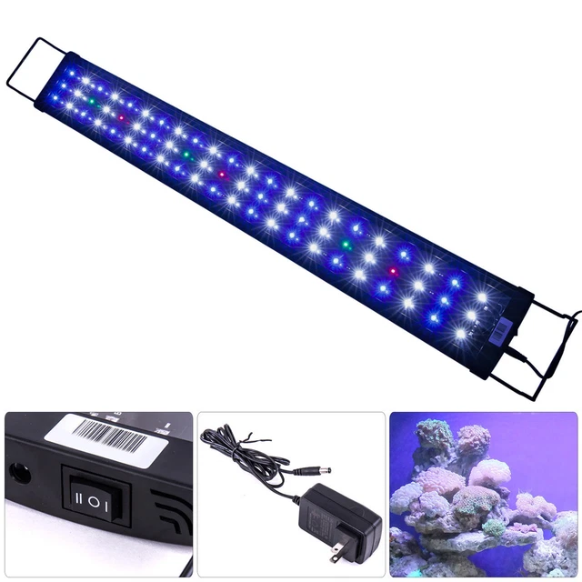 LED SMD 35"-41" Multi Color Aquarium Fish Tank Light Extendable Bracket 2-Modes
