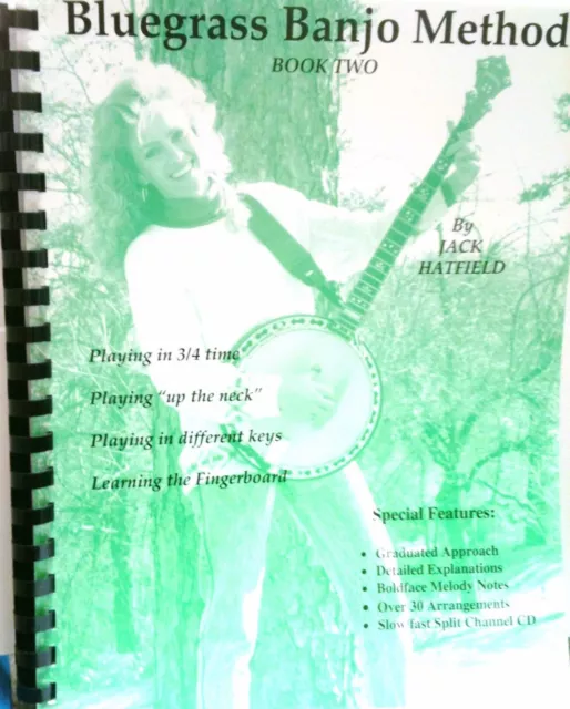 3 livres Jack Hatfield Bluegrass Banjo Method Book/CD BK 1, Bk 2, & Backup Techni 3