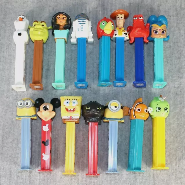 PEZ DISPENSERS 15x Vintage Modern Disney Star Wars Asterix Shrek More Toy Lot 3