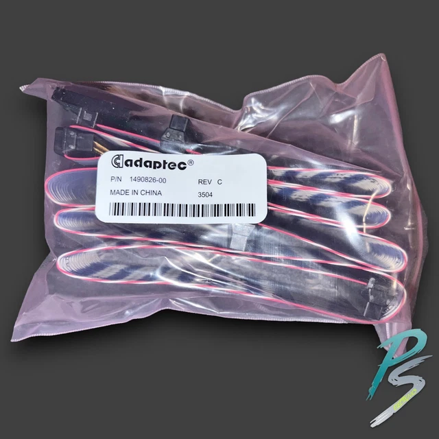 ADAPTEC Internal Flat Ribbon SCSI LVD/SE 4' Cable w/ Terminator 1490826-00 REV C