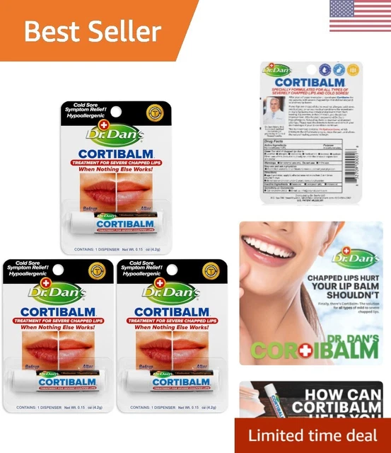 Intensive Restorative Lip Balm - Powerful Repairs & Nourishes - 3 Pack