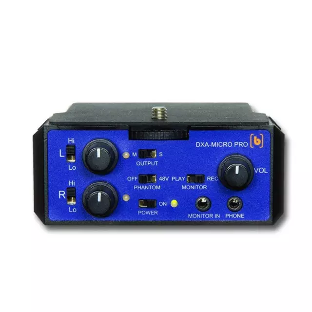 Beachtek DXA-MICRO PRO Active 2-Channel 48 Volt Phantom Power Audio Adapter-