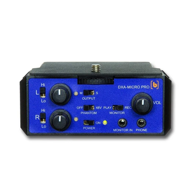 Beachtek DXA-MICRO PRO Active 2-Channel 48 Volt Phantom Power Audio Adapter-