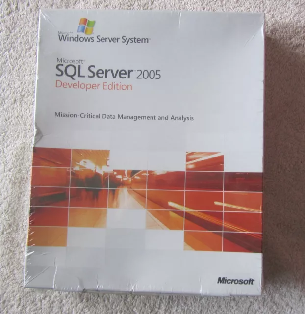 *Neu & versiegelt* Microsoft SQL Server 2005 Developer Edition, Einzelhandelsbox, COA, Schlüssel