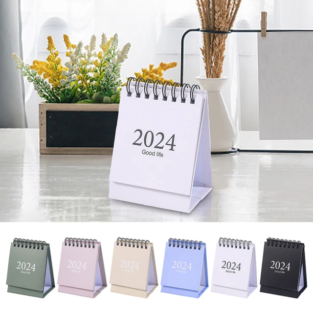 MINI DESK CALENDAR 2024 Portable Standing Small Desktop Calendar for