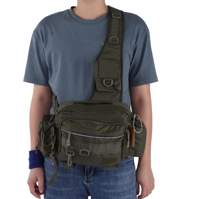 (Armée Verte) Sac De Matériel De Pêche Sac De Taille De Pêche