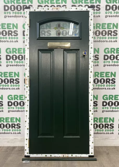 OUTWARDS 1930s COMPOSITE DOOR FRONT STAINED GLASS EXTERNALEXTERIOR BRAND NEW GRP