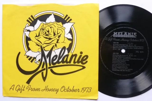 Melanie Ein Geschenk aus Honig Oktober 1973 Flexi Lyntone LYN2674 EX/EX 1972 Flexi, o