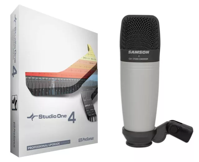 Presonus Studio One 4 Pro Upgrade Artist/Producer v. 1/2/3 to Pro 4.0+Microphone