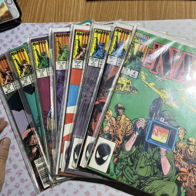 Marvel Comic The Nam Comic Vietnam War Military Lot of 8 #4-7, 10-11, 16-17 1989