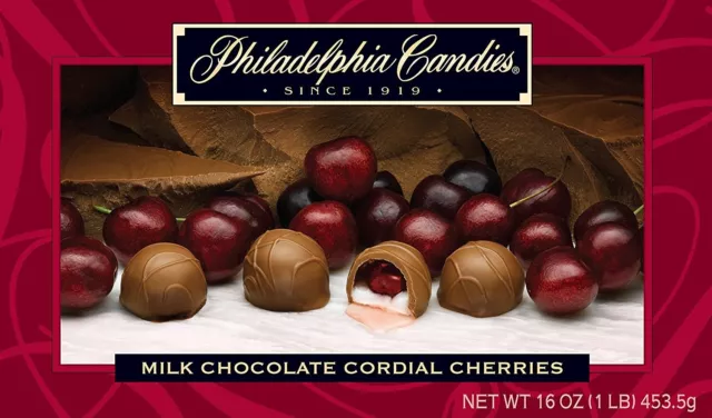 Philadelphia Candies Milk Chocolate Covered Cordial Cherries with Liquid Center