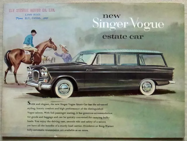 SINGER VOGUE ESTATE CAR Sales Brochure 1962-63 #901/H