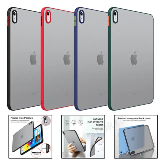 For iPad 10.9" 10th/9th/8th/7th 10.2"/Pro 11" /Air 5/Mini 6 TPU Clear Case Cover