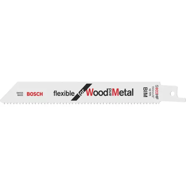 Bosch S922HF Wood and Metal Cutting Reciprocating Sabre Saw Blades Pack of 2