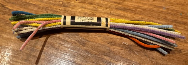 24 limpiadores de tuberías de color orenilla vintage novedades de trabajo artesanal BJ largo EE. UU.