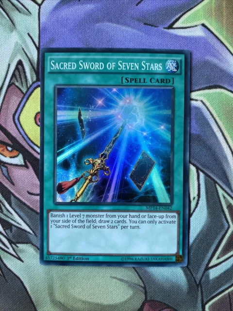 MP14-EN042 Sacred Sword Of The Seven Stars Super Rare 1st Edition NM Yugioh Card