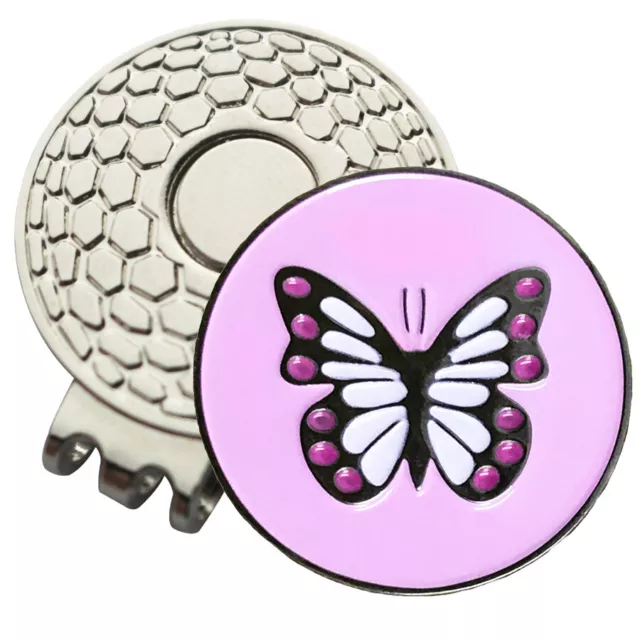 1 x New Magnetic Hat Clip with Butterfly Golf Ball Marker for Golf Hat or Visor