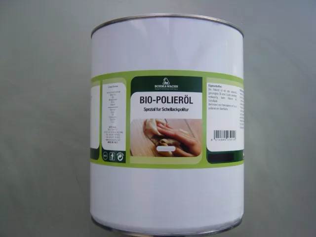 GP 14 € /Ltr BIO Polieröl, für Schellackpolitur-Möbelpflege Borma in 5 Liter