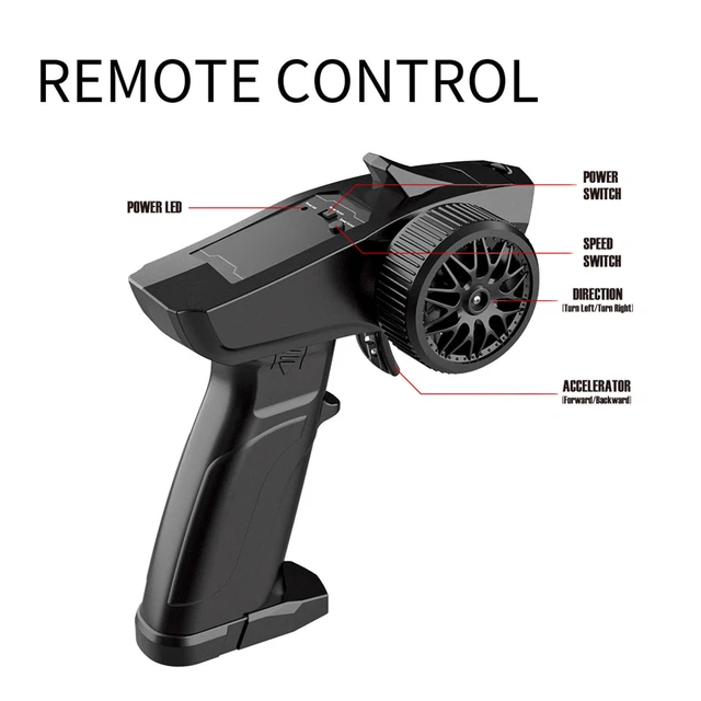 (ORANGE)1/30 2.4G HIGH Speed RC Car 80m Remote Control Distance 20km/h