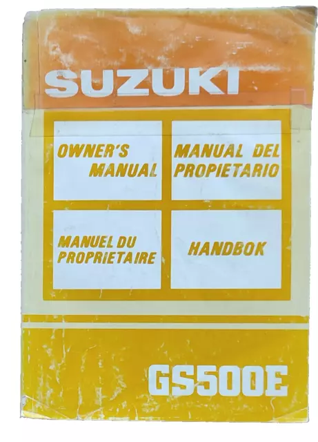 Suzuki GS500E Owners Manual Riders Handbook Original Book  Free UK Postage