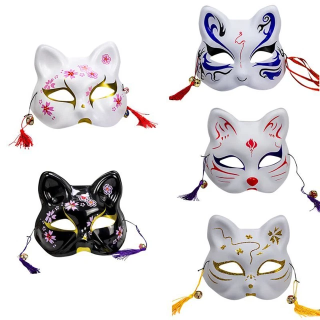 Non-toxic Cosplay Hand Painted Halloween ClubMix Mask With Tassels&Bell