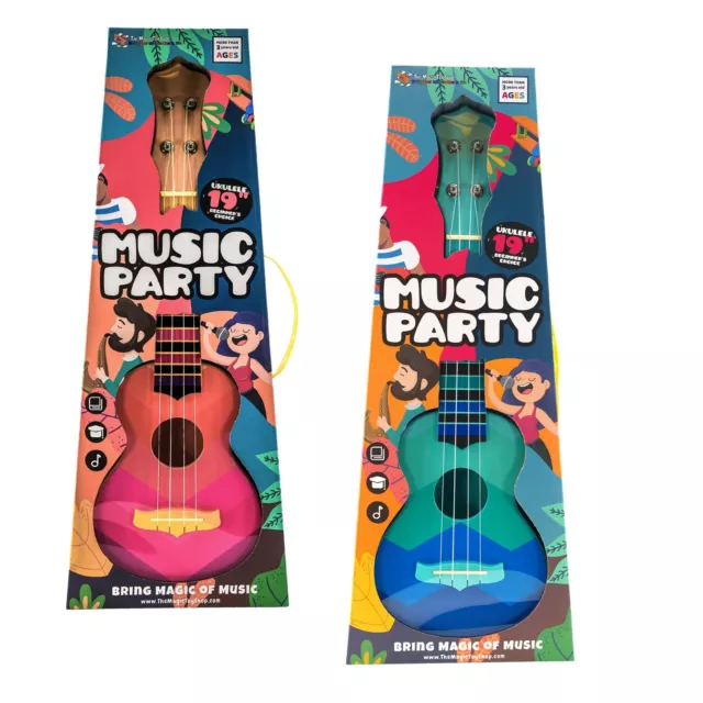 Kids Guitar Toy Ukulele 4 Strings Children Musical Instrument Play With Pick 19”