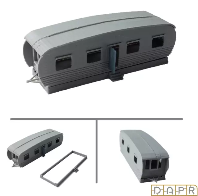 DAPR - N Gauge Model Railway Scenery Building Kit- 1960's Static Caravan / Home